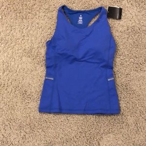 NWT Senita Athletics racer back tank blue size M